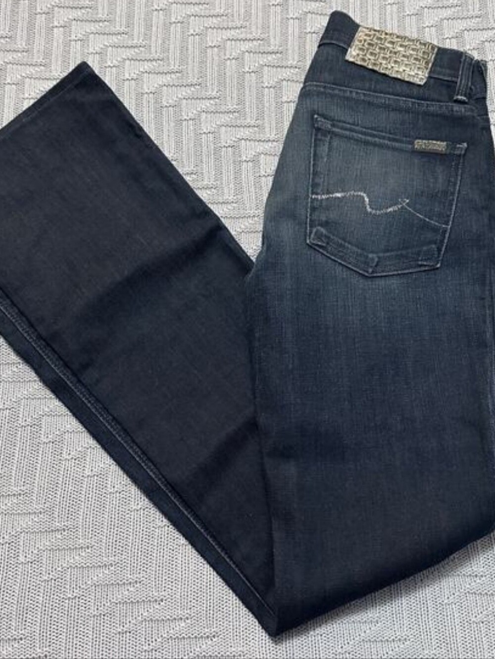 7FAM high waist bootcut dark wash jeans size 27